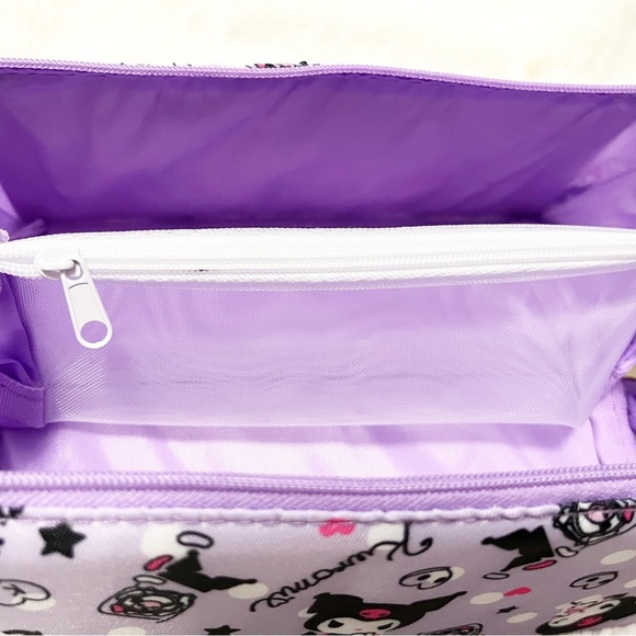 Sanrio Kuromi Purple Pencil Case Makeup Case Cute Make Up Bag - Picture 4 of 4